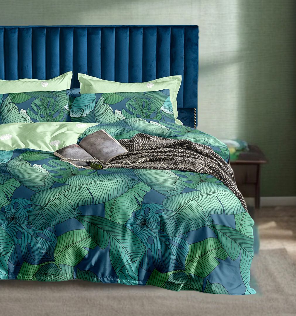 Kalena Leaves Quilt Cover Set - King Size V493-MK-474