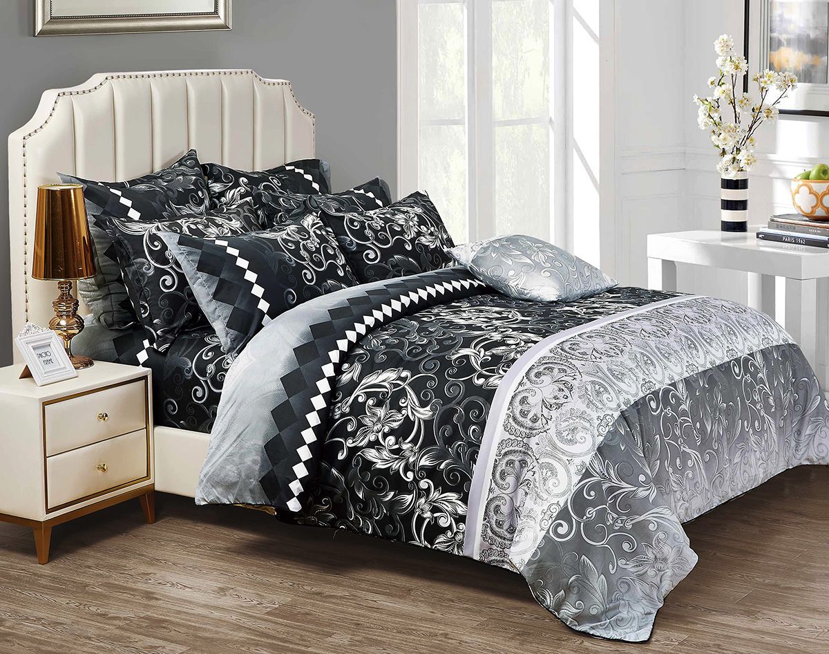 Costa Super King Size Duvet Quilt Cover Set V493-MSK-219
