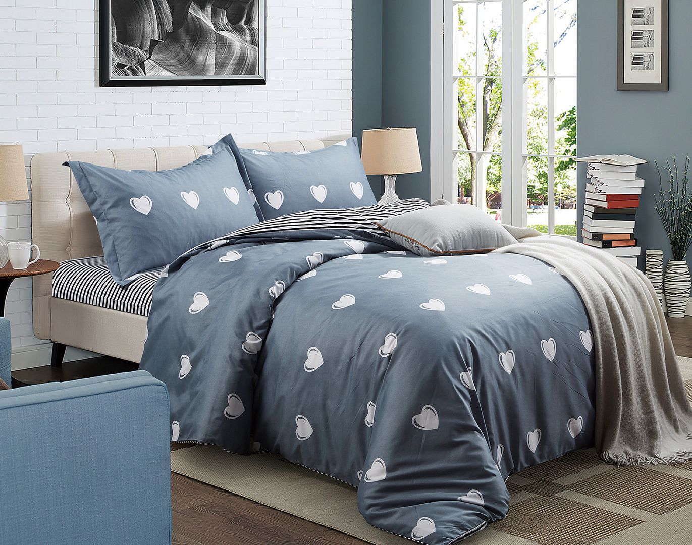 Cooper Super King Size Quilt/Duvet Cover Set V493-MSK-414