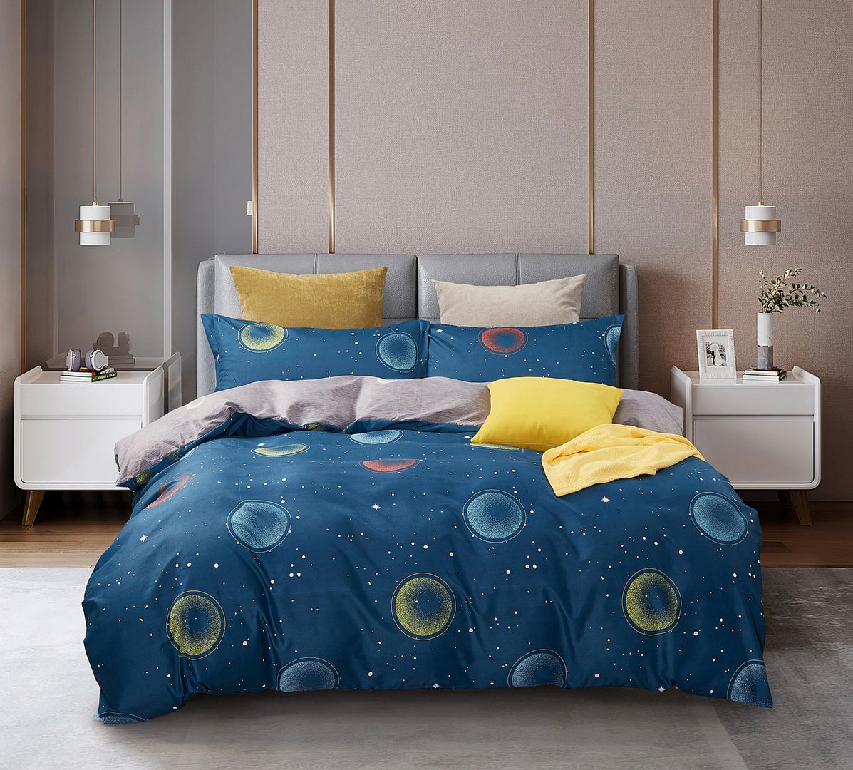Bubbles Super King Size Quilt/Duvet Cover Set V493-MSK-427
