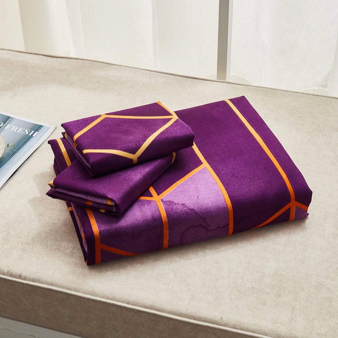 Erena Purple Quilt/Doona/Duvet Cover Set - Super King Size V493-MSK-478