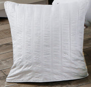 1000TC Premium Ultra Soft Seersucker Cushion Covers - 2 Pack - White V493-PCC-1