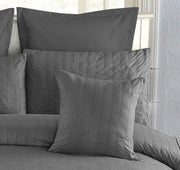 1000TC Premium Ultra Soft Seersucker Cushion Covers - 2 Pack - Charcoal V493-PCC-11