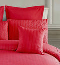 1000TC Premium Ultra Soft Seersucker Cushion Covers - 2 Pack - Red V493-PCC-4