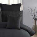 1000TC Premium Ultra Soft Seersucker Cushion Covers - 2 Pack - Black V493-PCC-5