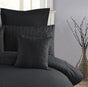 1000TC Premium Ultra Soft Seersucker Cushion Covers - 2 Pack - Black V493-PCC-5