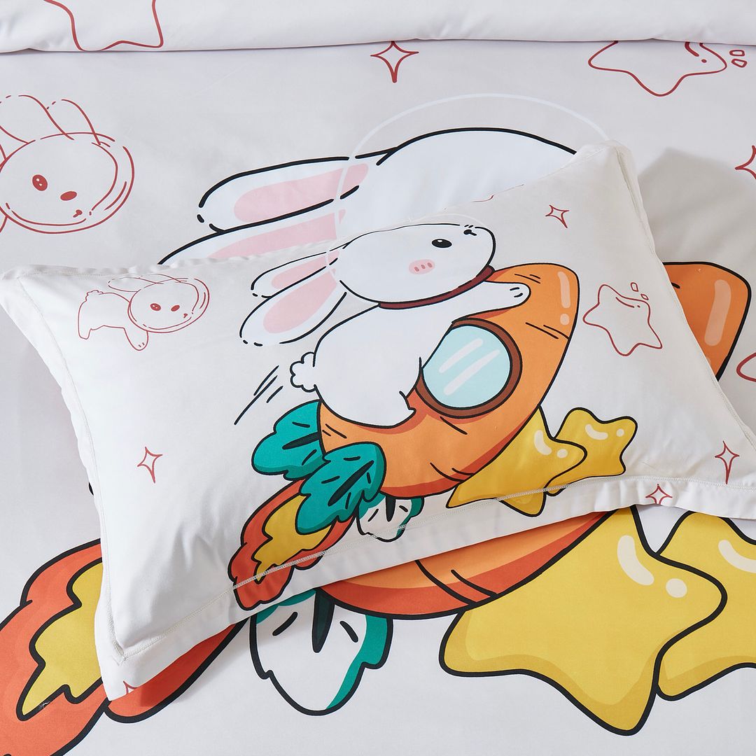 Rabbit Kids Quilt Cover Set - Single Size V493-SM-S-04