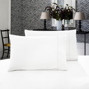 1000TC Premium Ultra Soft Standrad size Pillowcases 2-Pack - White V493-SP-01