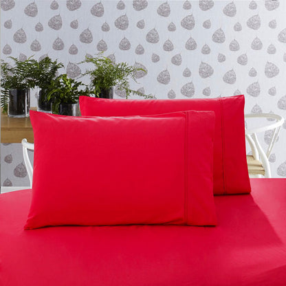 1000TC Premium Ultra Soft Standrad size Pillowcases 2-Pack - Red V493-SP-04