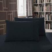 1000TC Premium Ultra Soft Standrad size Pillowcases 2-Pack - Black V493-SP-05