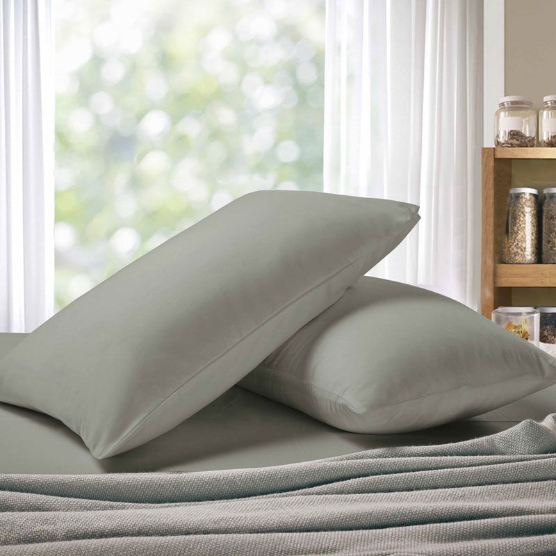 1000TC Premium Ultra Soft Standrad size Pillowcases 2-Pack - Grey V493-SP-06