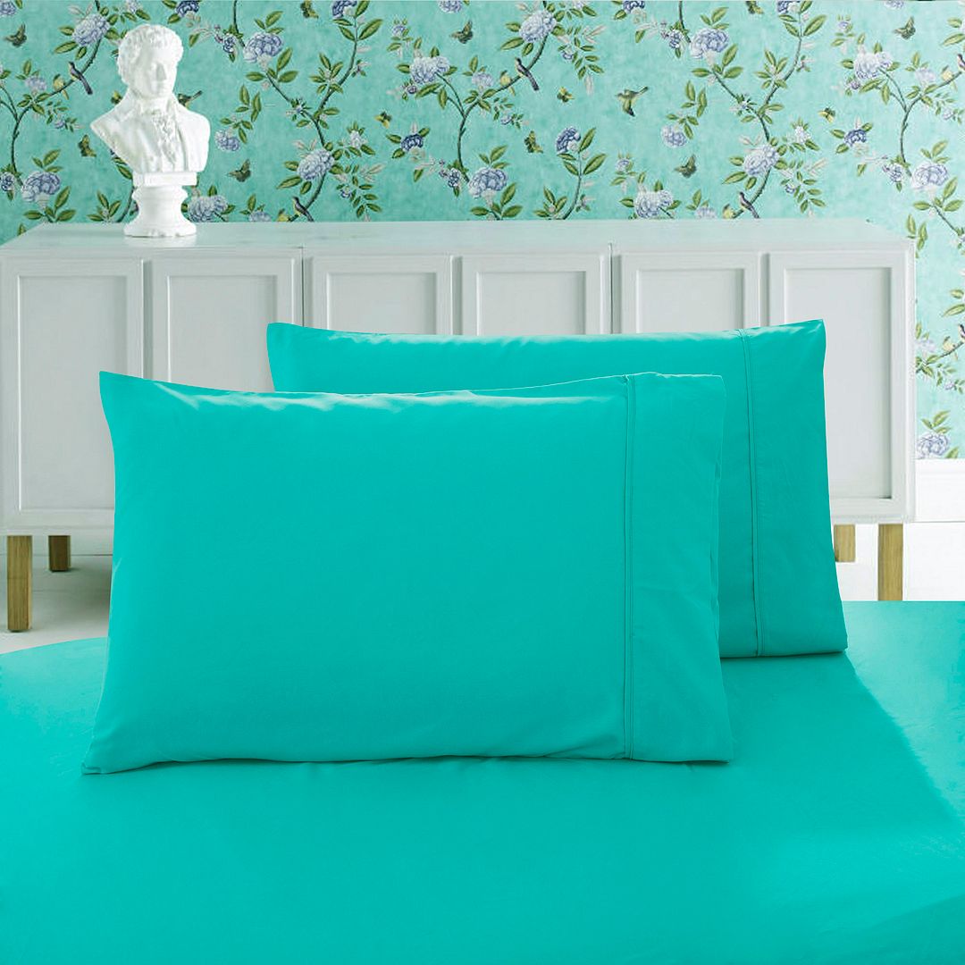1000TC Premium Ultra Soft Standrad size Pillowcases 2-Pack - Teal V493-SP-07