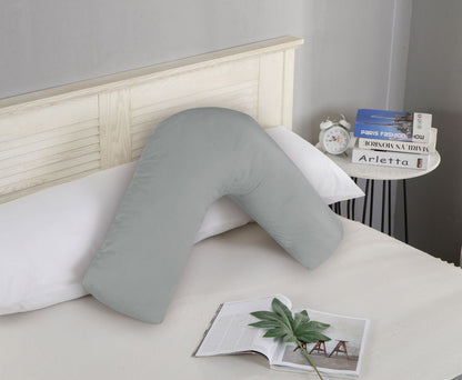 1000TC Premium Ultra Soft V SHAPE Pillowcase - Grey V493-VP-06