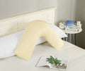1000TC Premium Ultra Soft V SHAPE Pillowcase - Yellow Cream V493-VP-09