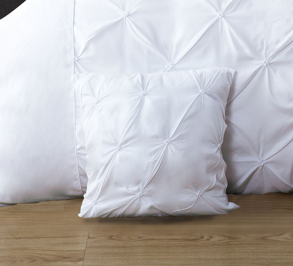 Diamond Pintuck Premium Ultra Soft Cushion Covers 2-Pack - White V493-ZCC-1