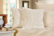 Diamond Pintuck Premium Ultra Soft Cushion Covers 2-Pack - Yellow Cream V493-ZCC-9