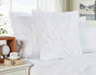 Diamond Pintuck Premium Ultra Soft European Pillowcases 2-Pack - White V493-ZEP-01