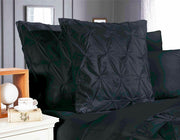 Diamond Pintuck Premium Ultra Soft European Pillowcases 2-Pack - Black V493-ZEP-05
