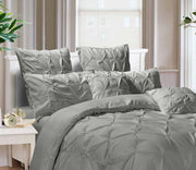 Diamond Pintuck Premium Ultra Soft European Pillowcases 2-Pack - Grey V493-ZEP-06