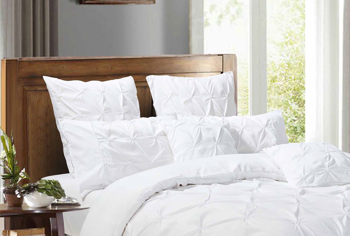 Diamond Pintuck Premium Ultra Soft Standrad size Pillowcases 2-Pack - White V493-ZSP-01