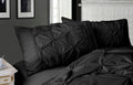 Diamond Pintuck Premium Ultra Soft Standrad size Pillowcases 2-Pack - Black V493-ZSP-05