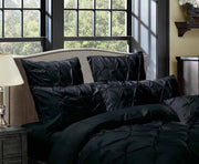 Diamond Pintuck Premium Ultra Soft Standrad size Pillowcases 2-Pack - Black V493-ZSP-05