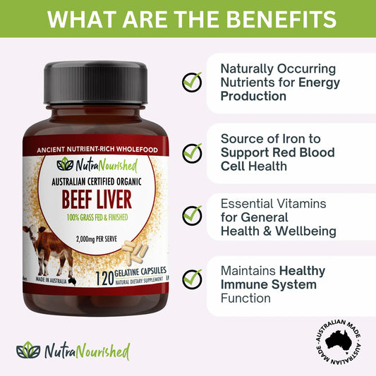 Organic Beef Liver Capsules V497-BEEF-LIVER-CAPS-120