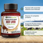 Organic Beef Liver Capsules V497-BEEF-LIVER-CAPS-120