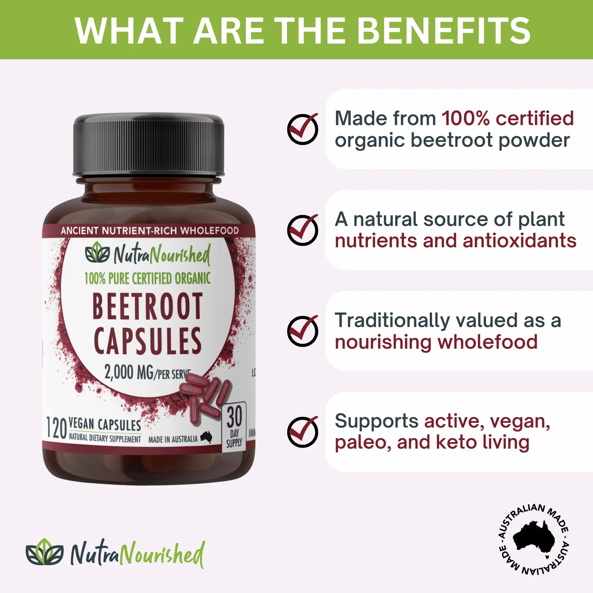 Organic Beetroot Capsules V497-BEETROOT-CAPS-120