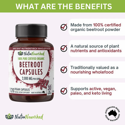 Organic Beetroot Capsules V497-BEETROOT-CAPS-120