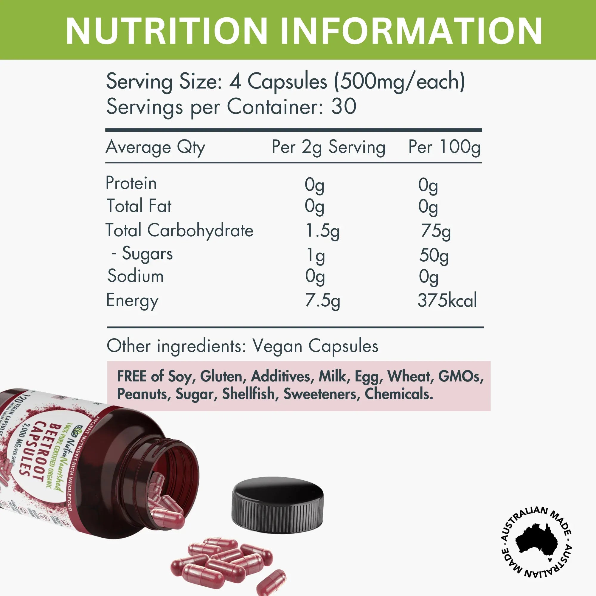 Organic Beetroot Capsules V497-BEETROOT-CAPS-120
