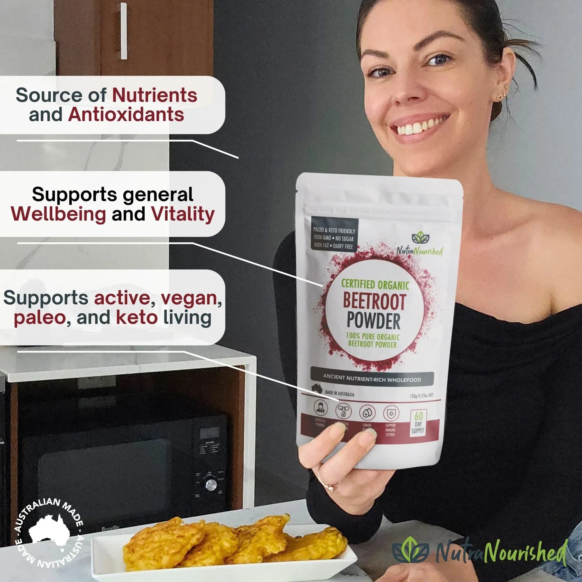 Organic Beetroot Powder V497-BEETROOT-POWDER-120G
