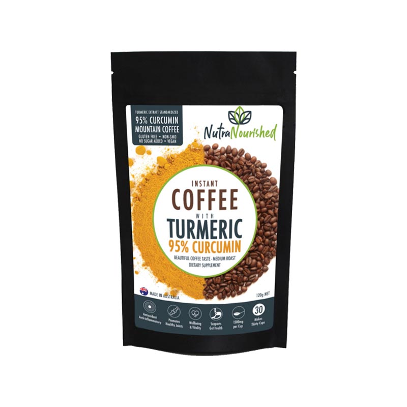 Instant Coffee with 95% Pure Organic Curcumin - Turmeric Extract Powder (1,000mg) - 120g V497-COFFEE-NEW-120