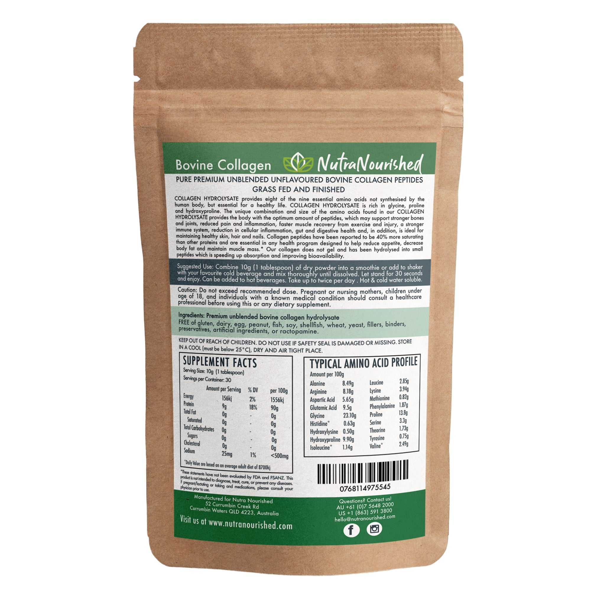 Collagen Powder Tasteless & Unflavoured - 300g V497-COLLAGEN-BOVINE-300G