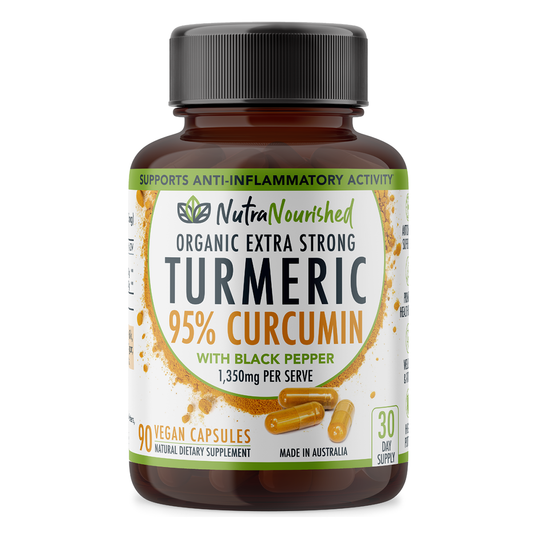 Curcumin Tablets - 95% Pure Organic Vegan - Turmeric Extract Buffered with Black Pepper (1,350mg) - 90 Vegan V497-CURCUMIN-CAPS-90-FBM