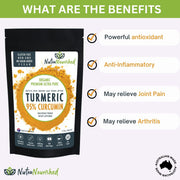 Pure Organic 95% Curcumin Powder (120g/2 months supply) - 1500mg of Turmeric Extract Buffered with Black V497-CURCUMIN-PURE-120-FBM