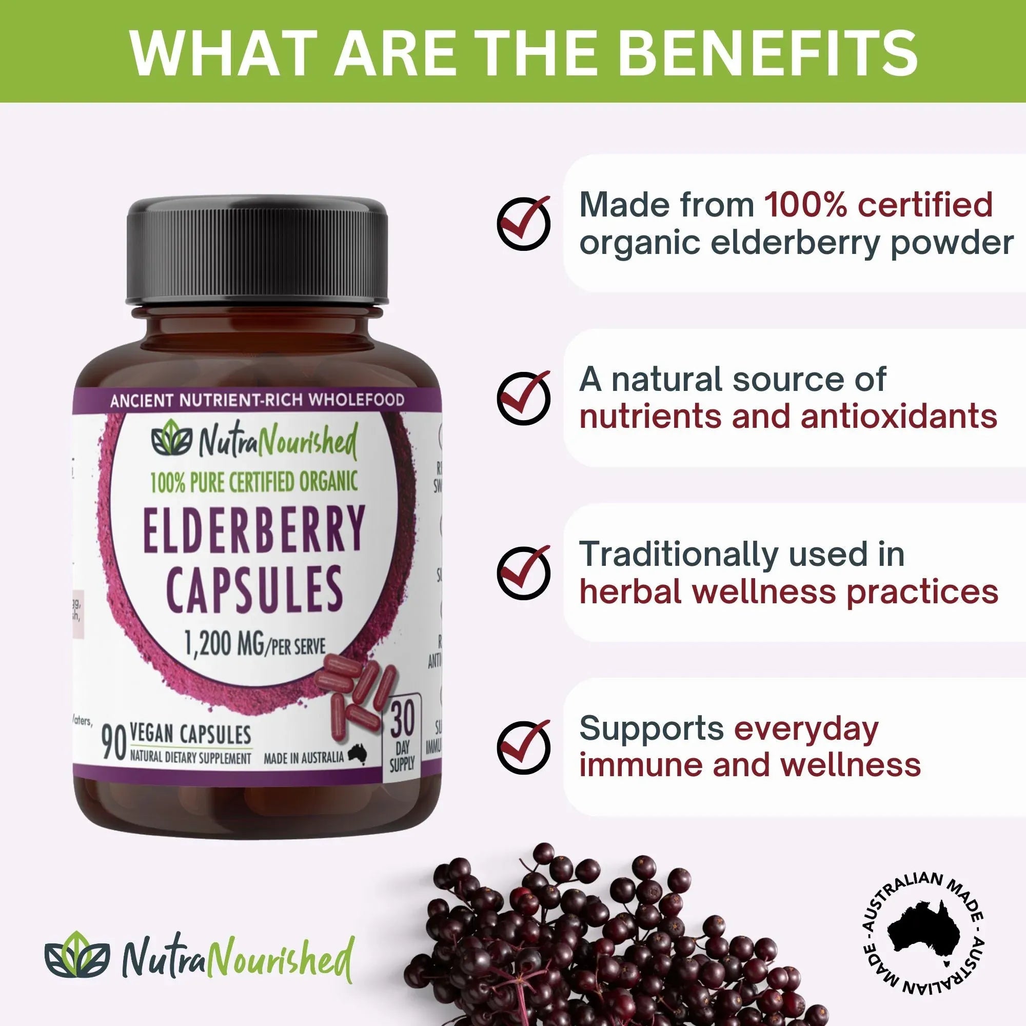 Organic Elderberry Capsules V497-ELDERBERRY-CAPS-90
