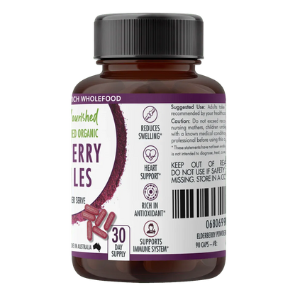 Organic Elderberry Capsules V497-ELDERBERRY-CAPS-90