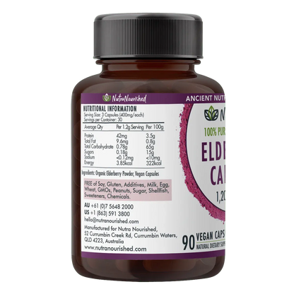 Organic Elderberry Capsules V497-ELDERBERRY-CAPS-90
