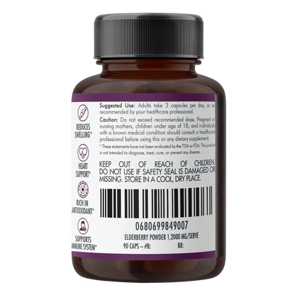 Organic Elderberry Capsules V497-ELDERBERRY-CAPS-90