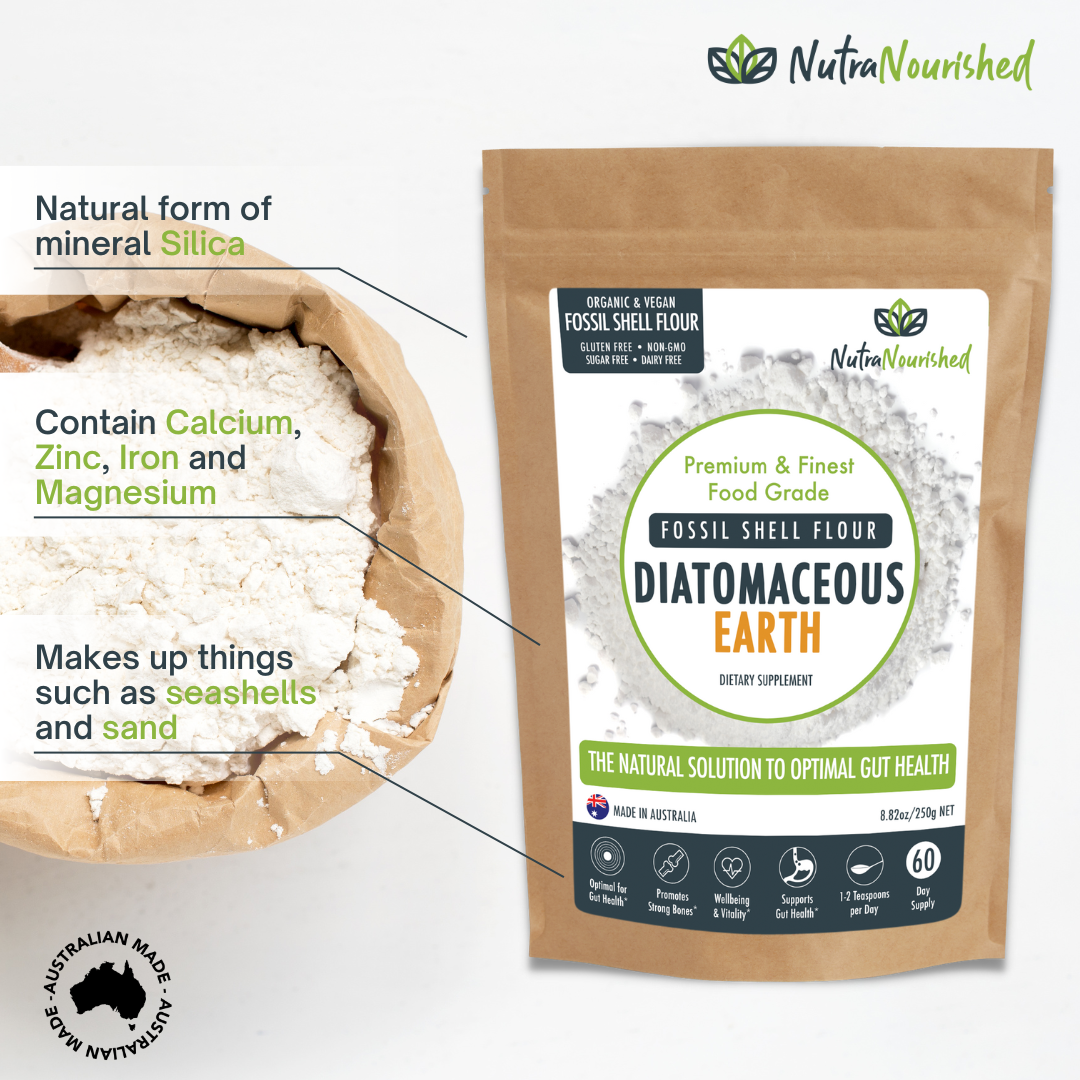 Fossil Shell Flour Powder - Food Grade Diatomaceous Earth - 250g V497-FOSSIL-SHELL-FLOUR-250