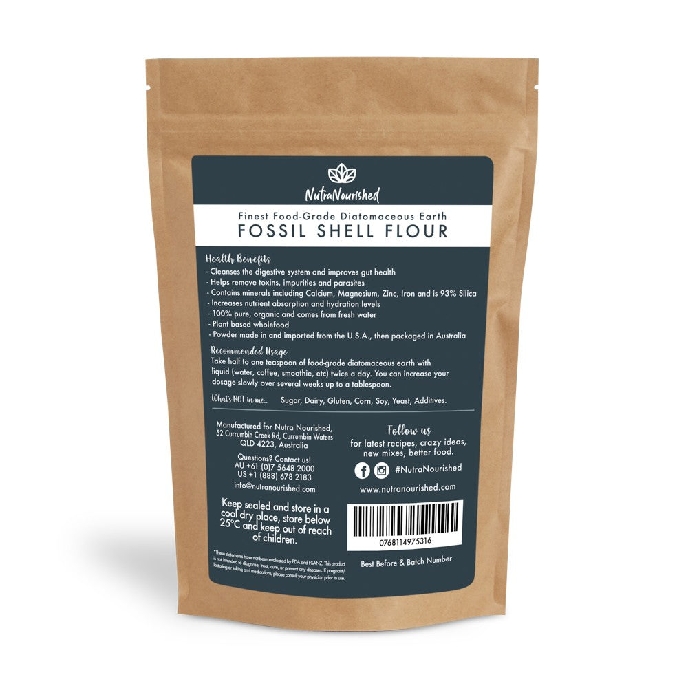 Fossil Shell Flour Powder - Food Grade Diatomaceous Earth - 250g V497-FOSSIL-SHELL-FLOUR-250