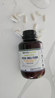 Fossil Shell Flour Capsules (vegan)- Food Grade Diatomaceous Earth 120 caps V497-FSF-CAPS-120