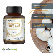 Lion's Mane Mushroom Hericium erinaceus (2,000mg) 120 Vegan Capsules V497-LIONSMANE_CAPS_120