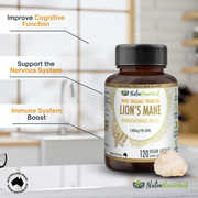 Lion's Mane Mushroom Hericium erinaceus (2,000mg) 120 Vegan Capsules V497-LIONSMANE_CAPS_120