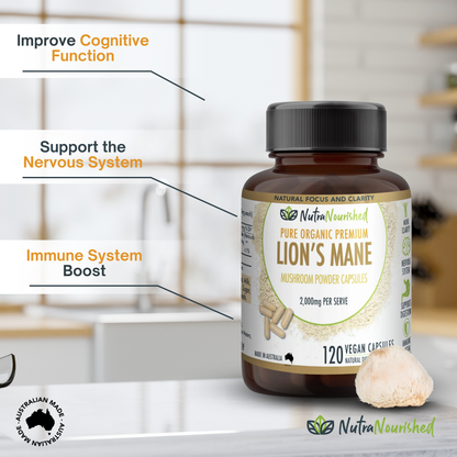 Lion's Mane Mushroom Hericium erinaceus (2,000mg) 120 Vegan Capsules V497-LIONSMANE_CAPS_120