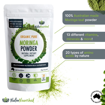 Organic Pure Moringa Leaf Powder 120g V497-MORINGA-POWDER-120