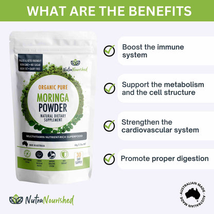 Organic Pure Moringa Leaf Powder 60g V497-MORINGA-POWDER-60