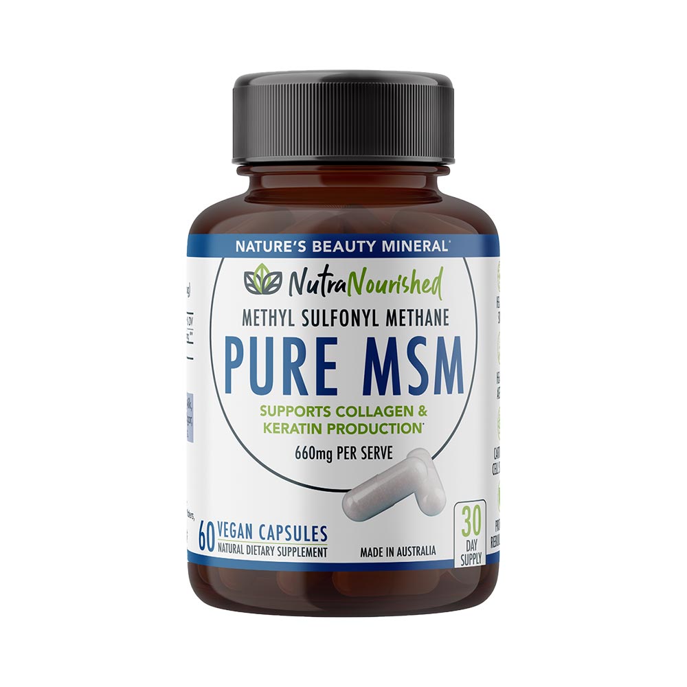 Pure MSM Capsules - Methyl Sulfonyl Methane - (660mg), 60 Vegan Capsules/1 Month V497-MSM-CAPS-60