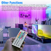 Waterproof 12V RGB 5M 3528 300 LED Strips Lights 44 Keys Controller V498-3528LIGHT